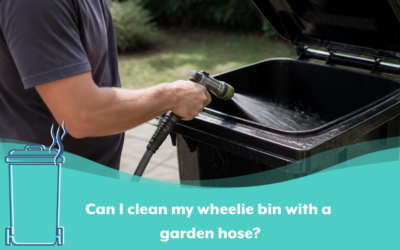 Can I clean my wheelie bin with a garden hose?